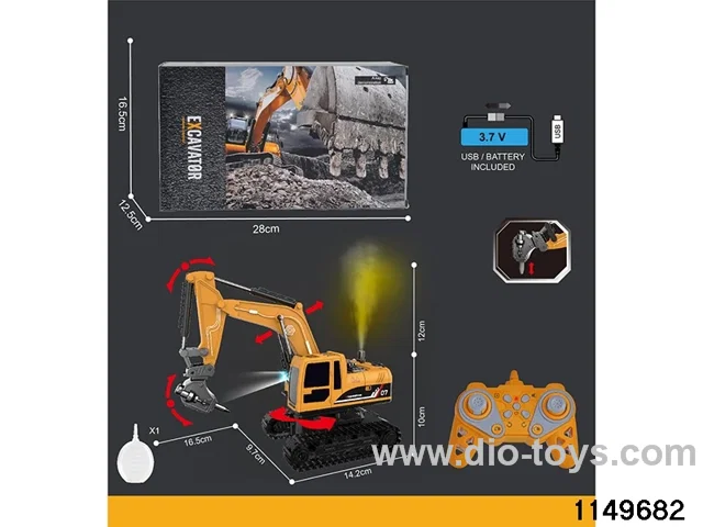 1:22 2.4G 11ch RC Engineering Vehicle with Sound and Lights