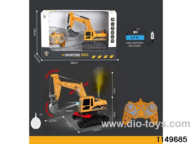 1:22 2.4G 11ch RC Engineering Vehicle with Sound and Lights