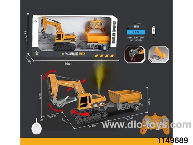 1:22 2.4G 11ch RC Engineering Vehicle with Sound and Lights