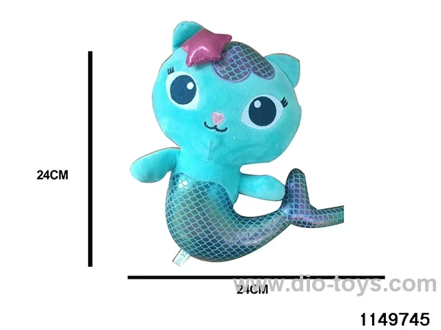 Mermaid cat plush doll