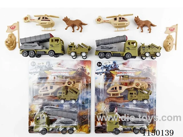Military pull back Missile Vehicle Set (2 Mixed)