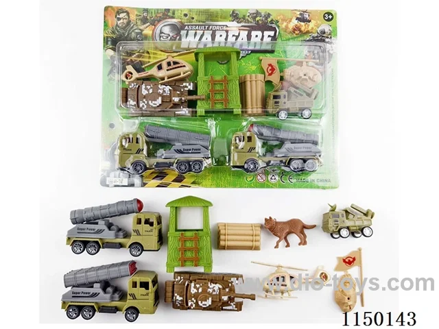 2 Military pull back Missile Vehicle Set
