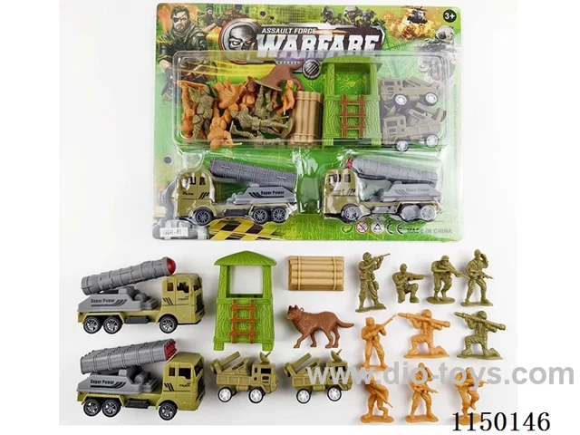 2 Military pull back Missile Vehicle Set