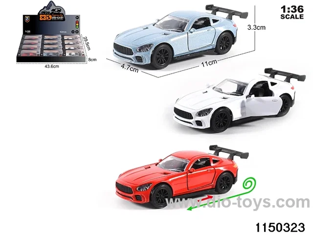 1:36 alloy pull back car