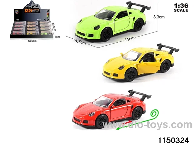 1:36 alloy pull back car