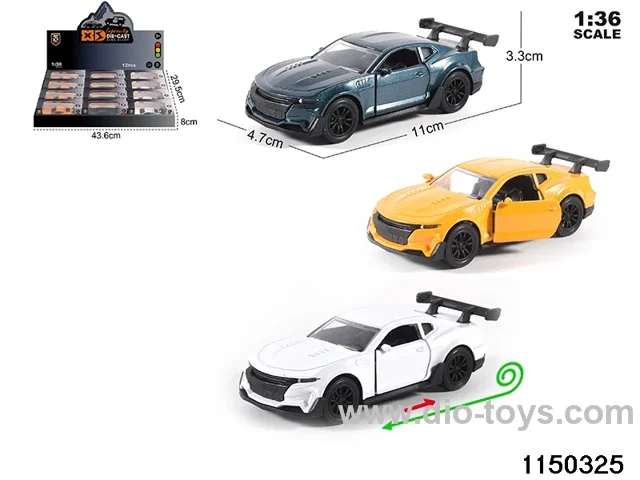 1:36 alloy pull back car
