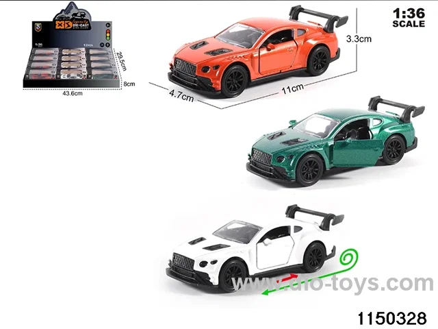1:36 alloy pull back car