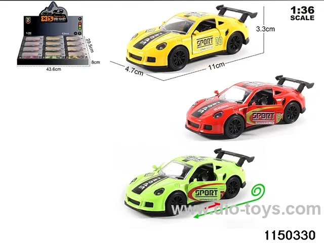 1:36 alloy pull back car