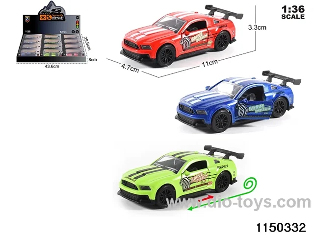 1:36 alloy pull back car