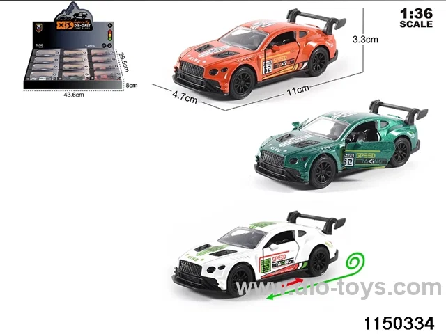 1:36 alloy pull back car