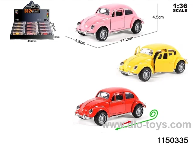 1:36 alloy pull back car