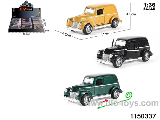 1:36 alloy pull back car