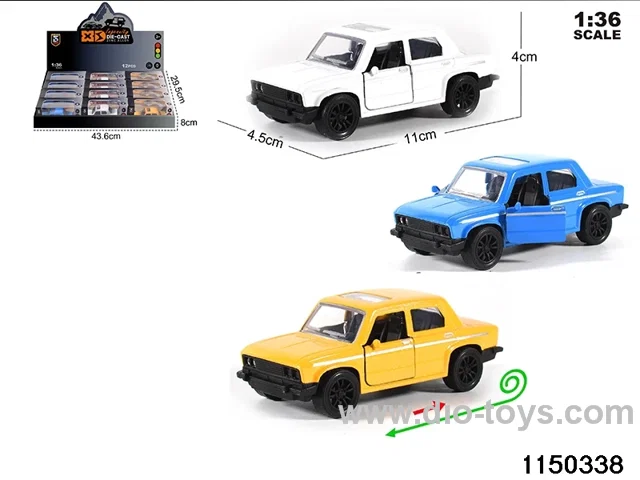1:36 alloy pull back car
