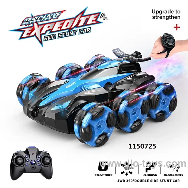 Rc 2.4g Electric Remote Control Racing Car 4wd High Speed Drift 360-degree Stunt Cool Sports Car in color box