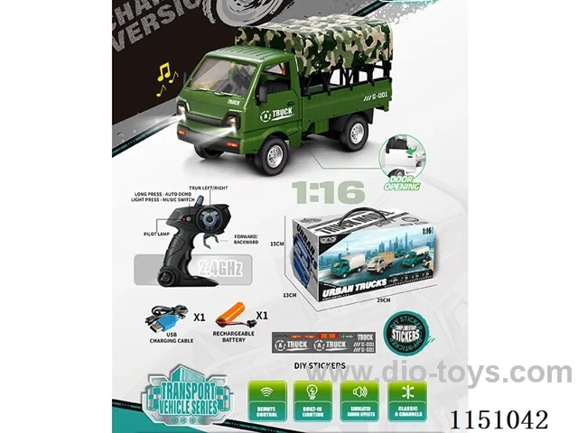 1：16 2.4G 6ch rc car W L/M included battery