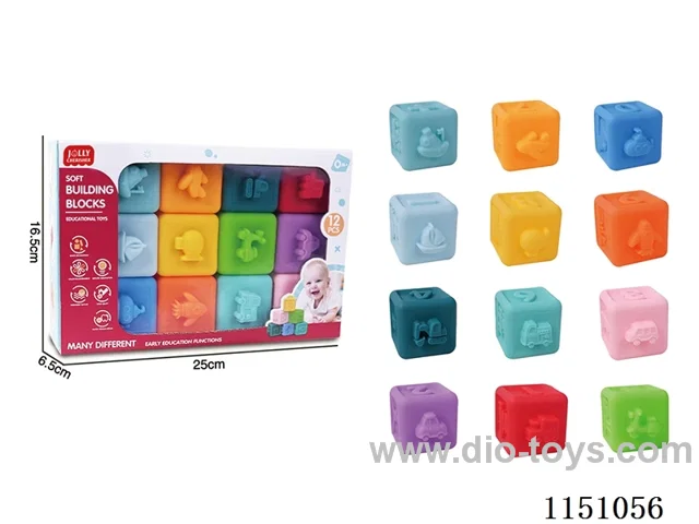 Soft Rubber Jenga Stacking Toys (12pcs)