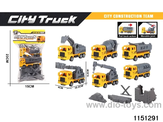 Pull Back Construction Vehicle Set