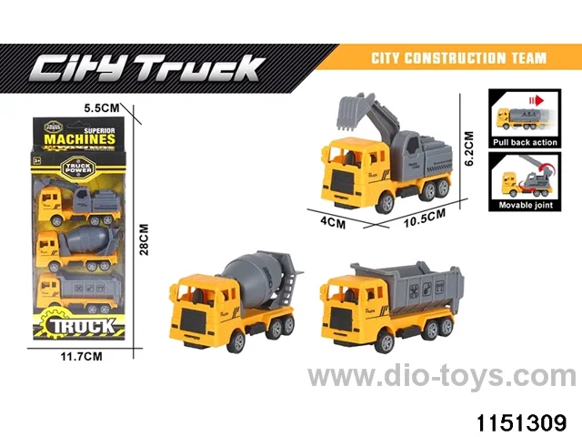 Pull Back Construction Vehicle Set
