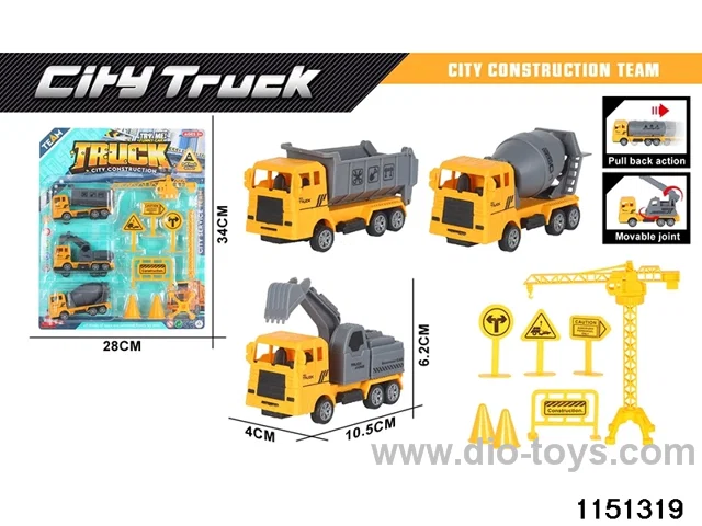 Pull Back Construction Vehicle Set
