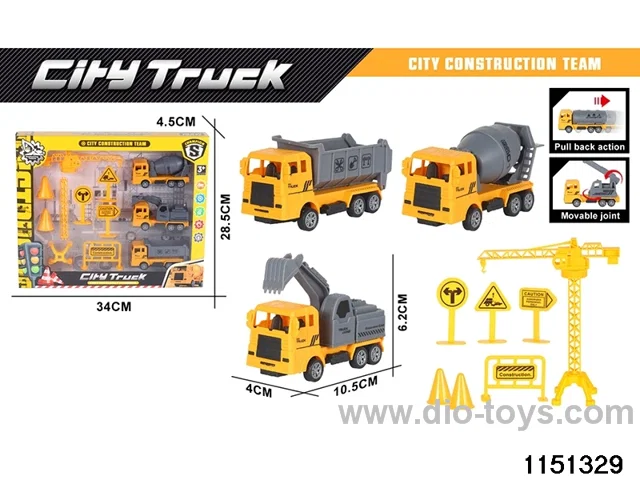 Pull Back Construction Vehicle Set