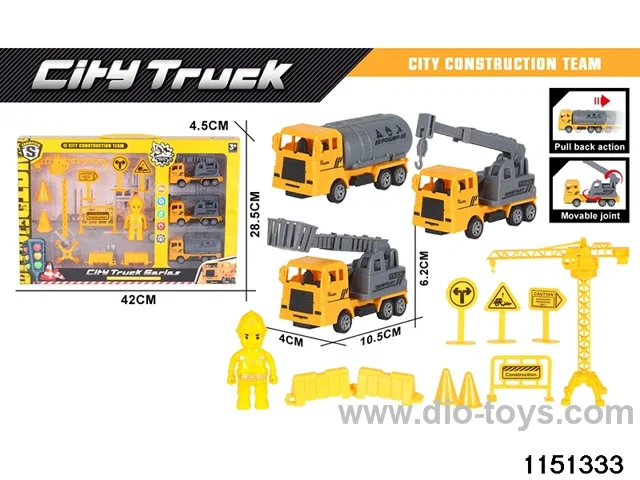 Pull Back Construction Vehicle Set
