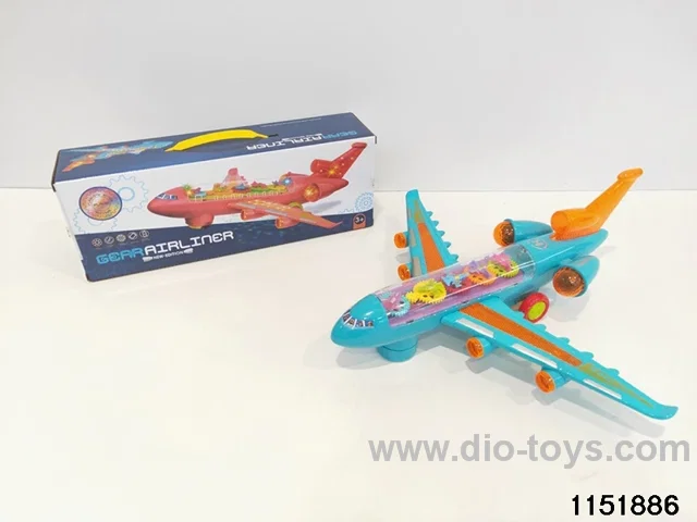 Gear universal lighted musical aeroplane