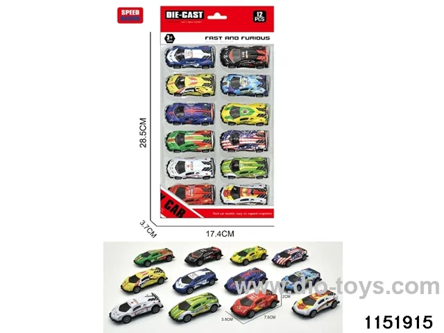 Alloy Pull Back Car (12pcs)