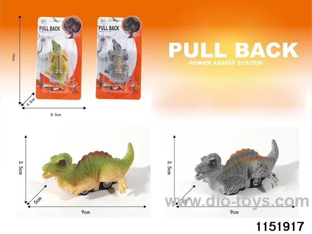 pull back dinosaurs