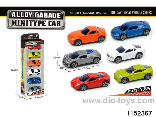 Alloy pull back car (6pcs)