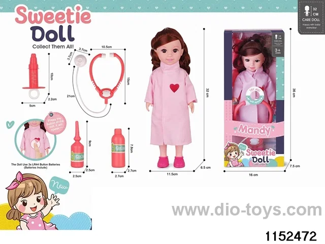 13 inch doll with medical kit
