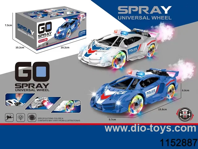 spraying electric car with light and music in color box