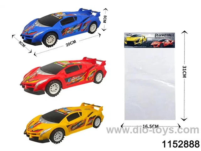 friction car in PVC bag with card