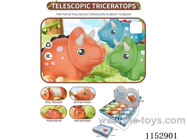 Telescopic Triceratops-Press Toys