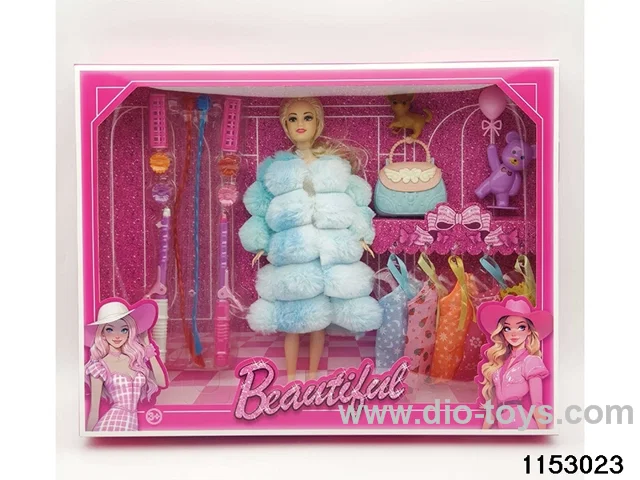 11 inch 9 joint Barbie doll set