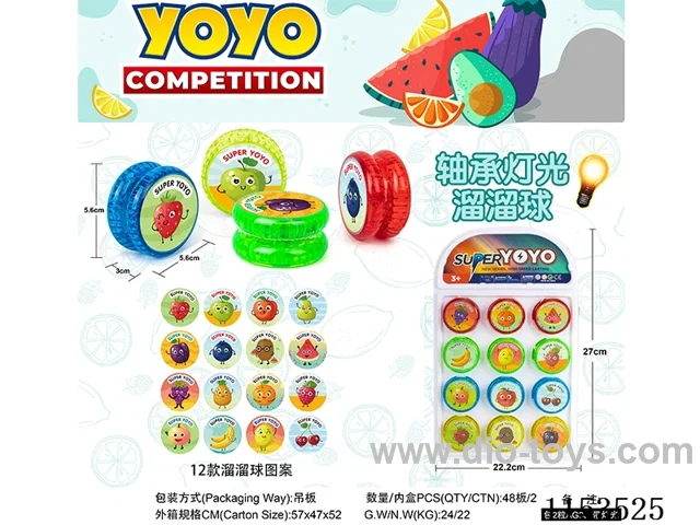 Fruit Bearing Light Up Yoyo 12PCS