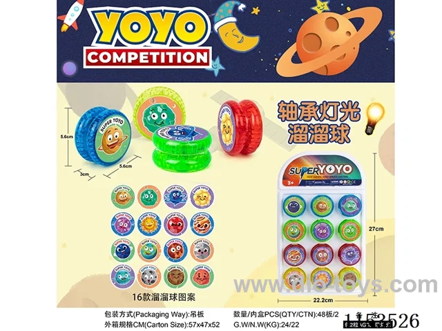Planet Bearing Light Up Yoyo 12PCS