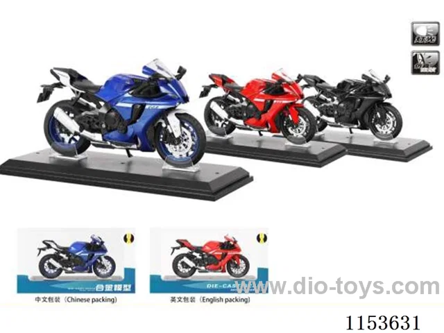 1:12 Scooter Alloy Warhawk Motorcycle with Stand