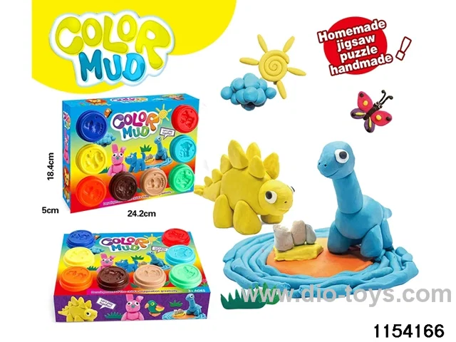 DIY colourful clay 8 bottles