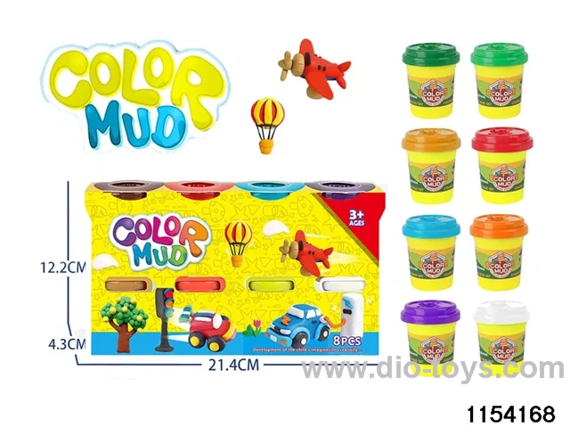 DIY Colourful Clay 8 bottles
