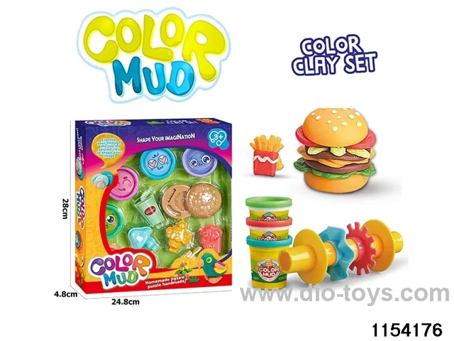 DIY Colourful Clay Burger