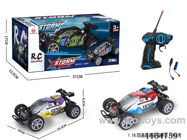 1:18 4ch rc car 2 colors mixed included battery