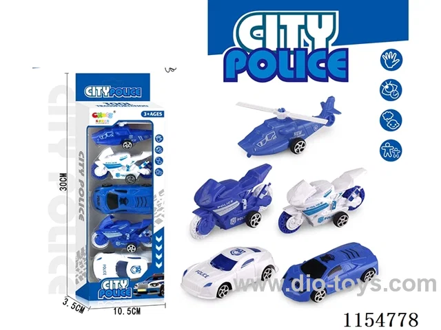 pull back Police Car Series 5PCS
