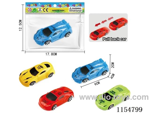 4 pull back car models
