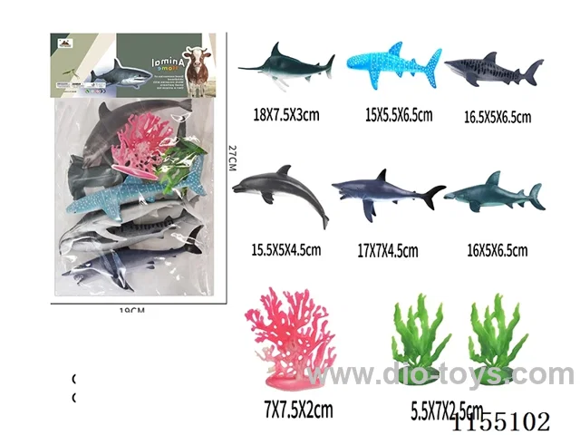 6″Ocean 6pcs+2kelp+1coral