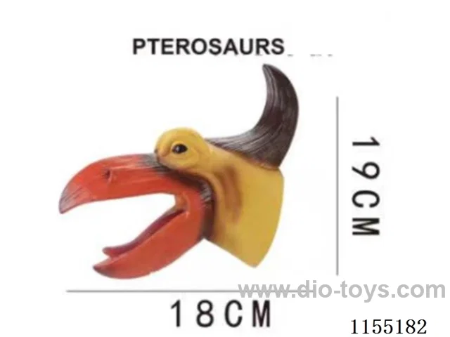 Pterodactyl simulation dinosaur hand puppet 7 inch