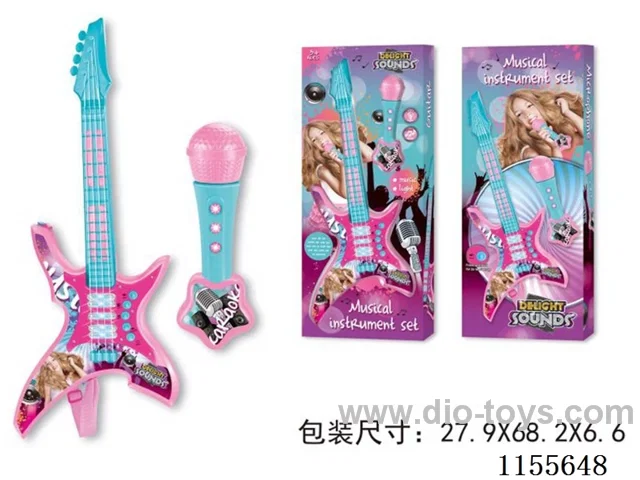 Light music electronic guitar + microphone combination