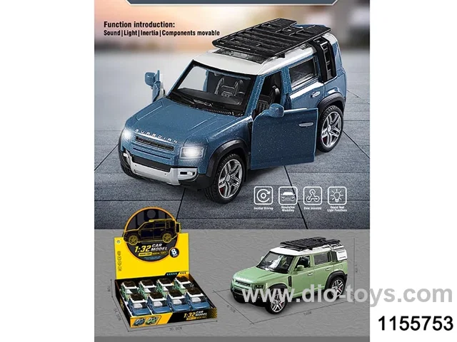 1:32 plastic car with light and music  in display box