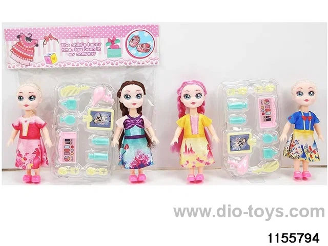 4.5 inch 12cm 5 jointed doll set