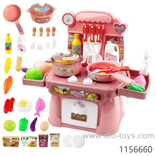Kids Kitchen Food Cooking Toys in Color Box