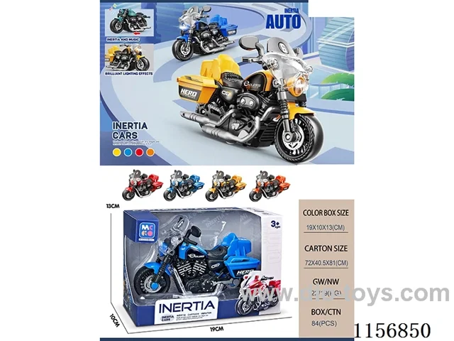 Inertia motorbike with light and sound effects